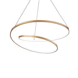 LED Pendelleuchte OZ, rund,  800 mm, 59W, 3000K, 6000lm, IP20, hhenverstellbar, Messing