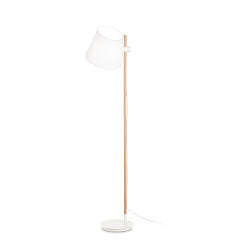 Lampada da terra AXEL con interruttore, regolabile E27 IP20, Bianco