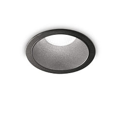Plafonnier encastr GAME rond IP20, noir 