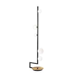 Lampada da terra BIRDS PT5 5-Lampadine, con interruttore G9 IP20, nero opaco 