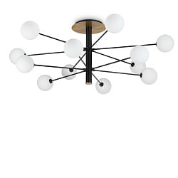 Plafoniera COSMOPOLITAN 12-Lampadine G9 IP20, Nero, Bianco 