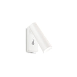 Lampada da parete PIPE con interruttore IP20, Bianco