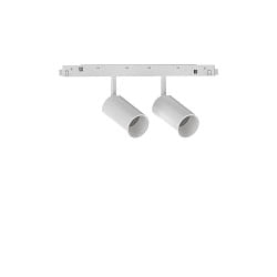 Riflettori su rotaie EGO TRACK DOUBLE LED 2-Lampadine, con adattatore, on/off LED IP20, Bianco