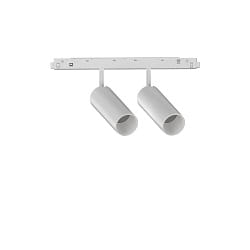 Halogne sur rail EGO TRACK DOUBLE LED  2 flammes, avec adaptateur, on/off LED IP20, blanche