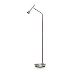 Lampadaire DIESIS pivotant, rotatif, avec interrupteur IP20, nickel 