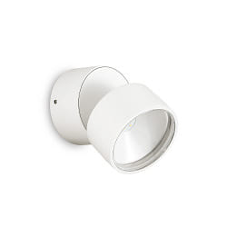 LED Wandleuchte OMEGA, rund,  90 mm, 7W, 4000K, 650lm, mit verstellbarem Lichtverteiler, wei