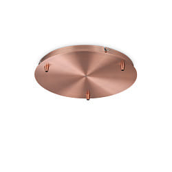 Rosace de plafond 30cm 3 fois, rond, cuivre