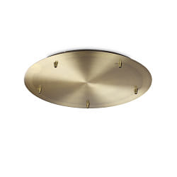 Rosace de plafond 46cm 5 fois, rond, laiton