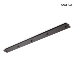 ceiling canopy 1200 5-fold, square, black