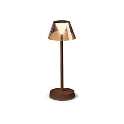 battery table lamp LOLITA TL LED LED IP54, coffee brown dimmable