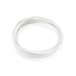 Kabel, gerade,  5mm, 5 Meter, ummantelt, FEPT-Textil wei (CAVO TESSUTO)