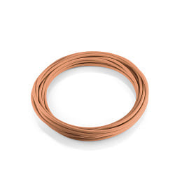 Kabel, gerade,  5mm, 5 Meter, ummantelt, FEPT-Textil kupfer (CAVO TESSUTO)