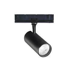 Projecteur triphas FOX LED avec adaptateur LED IP20, noir  gradable