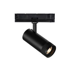 Faretto trifase EOS 15W DALI cilindrico, controllabile da DALI, regolabile IP20, nero opaco dimmerabile
