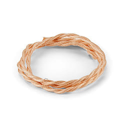 Textilkabel CAVO TESSUTO INTRECCIATO, 2-fach, gedreht,  5mm, 5 Meter, ummantelt, kupfer