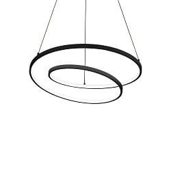 pendant luminaire OZ PL LED 600M round, DALI controllable IP20, black dimmable