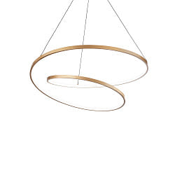 pendant luminaire OZ PL LED 600M round, DALI controllable IP20, brass dimmable