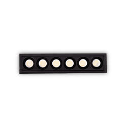 LED Deckeneinbauleuchte LIKA SLIM, eckig, 32, 10W, 3000K, 1000lm, CRI>90, IP20, schwarz