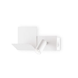 wall luminaire KOMODO-2 AP LED right, with USB charging function, with shelf LED IP20, white