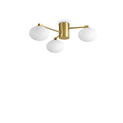 Deckenleuchte HERMES, 3-flammig,  60cm, G9, 3x 28W (inkl.), IP20, messing