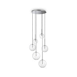 Pendelleuchte EQUINOXE, 6-flammig, G4, 6x 2W (inkl.), IP20, chrom