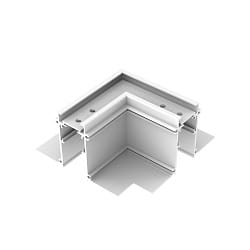 L-connector EGO RECESSED EASY horizontal, on/off, white