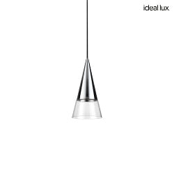 LED Pendelleuchte CONO, 1xGU10, 28W, 3000K, 540lm, IP20, chrom