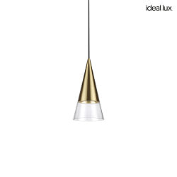 LED Pendelleuchte CONO, 1xGU10, 28W, 3000K, 540lm, IP20, messing