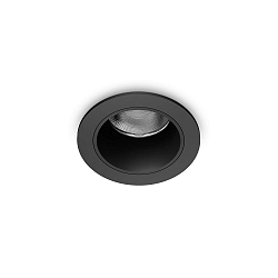 LED Deckeneinbauleuchte QUARK,  4,9cm, 25, 12W, 3000K, 1200lm, IP20, schwarz