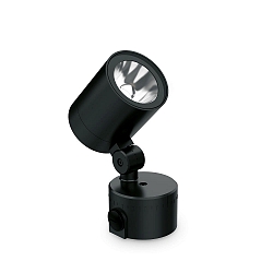 LED Outdoor-Bodenstrahler O-ZONE SMALL, 13W, 3000K, 1150lm, IP66, neigbar, schwarz