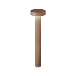 bollard lamp TESLA 80 G9 IP44, coffee brown dimmable