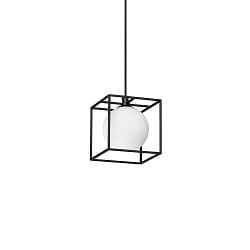 Pendelleuchte LINGOTTO, IP20, 1-flammig, G9 (inkl., max. 28W), schwarz / tzglas wei