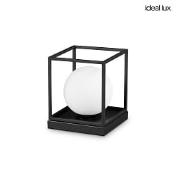 Lampe de table LINGOTTO TL1 BIG angulaire, avec interrupteur E14 IP20, noir mat 