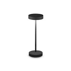 battery table lamp TOFFEE IP54, black dimmable