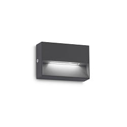 LED Outdoor Wandleuchte DEDRA, 6,5cm, 3W, 3000K, 200lm, CRI>80, IP65, anthrazit