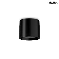 LED Deckenleuchte SPIKE 10cm, 10W, 3000K, 1100lm, IP20, schwarz