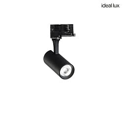 LED 3-Phasen-Schienenstrahler FOX 8W SMALL ON-OFF, CRI >90, schaltbar, verstellbar, 2700K 680lm 41, schwarz