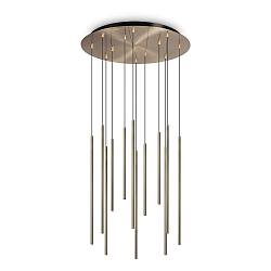 LED Pendelleuchte FILO, 12-flammig, 19W, 2700K, 2050lm, IP20, messing
