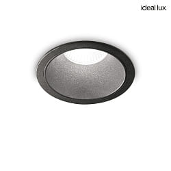 LED Decken-Einbauleuchte GAME TRIM ROUND, IP40 IK06,  12cm, 20W 2700K 1420lm 27, CRi >90, UGR <19, on-off, schwarz