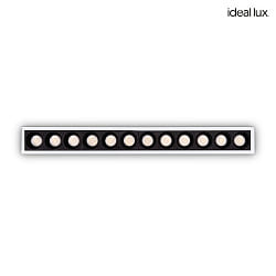 LED Einbaustrahler LIKA FI SLIM, IP20, eckig, 23.6cm, 12-flammig, CRi >90, UGR<19, on-off, 20W 4000K 32, wei
