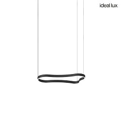 LED Pendelleuchte WAVES-1, 37W, 3000K, 5000lm, IP20, schwarz