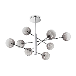 LED Pendelleuchte EQUINOXE, 8-flammig, 8xG4, 2W, 3000K, 200lm, IP20, rauchfarben/nuanciert