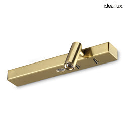 wall luminaire BONNE NUIT-2 with switch IP20, brass 