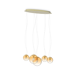 Pendelleuchte MAPA CLEAR SP5, 5-flammig, 5xE27, IP20, amber