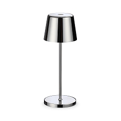 LED Akku-Tischleuchte CUTE, 2,5W, 2200/2700K, 190lm, IP65, Touch-Dim, chrom