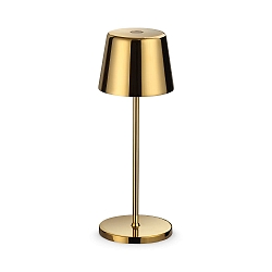 LED Akku-Tischleuchte CUTE, 2,5W, 2200/2700K, 190lm, IP65, Touch-Dim, goldfarben