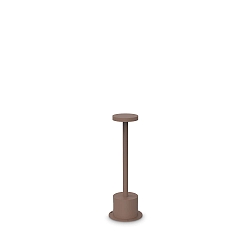 LED Pollerleuchte TOFFEE D080 H025, 8W, 3000K, 800lm, IP65, kaffee