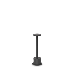 LED Pollerleuchte TOFFEE D080 H025, 8W, 3000K, 800lm, IP65, schwarz