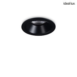 ceiling recessed luminaire GAME TRIM ROUND 58MM round, rigid, UGR < 19, switchable IP40/IP20, black 