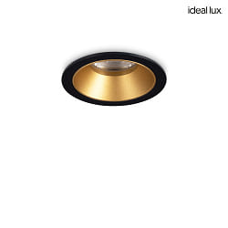 ceiling recessed luminaire GAME TRIM ROUND 58MM round, rigid, UGR < 19, switchable IP40/IP20, gold, black 